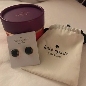 Kate Spade Square Stud Earrings Black